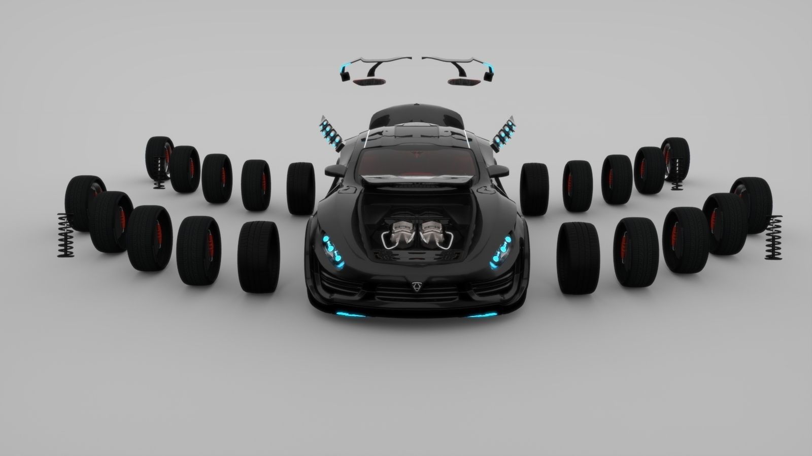 Affekta Shayleen Concept sport car with lots of TuningParts 3D model_5