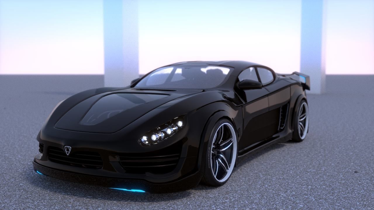 Affekta Shayleen Concept sport car with lots of TuningParts 3D model_22