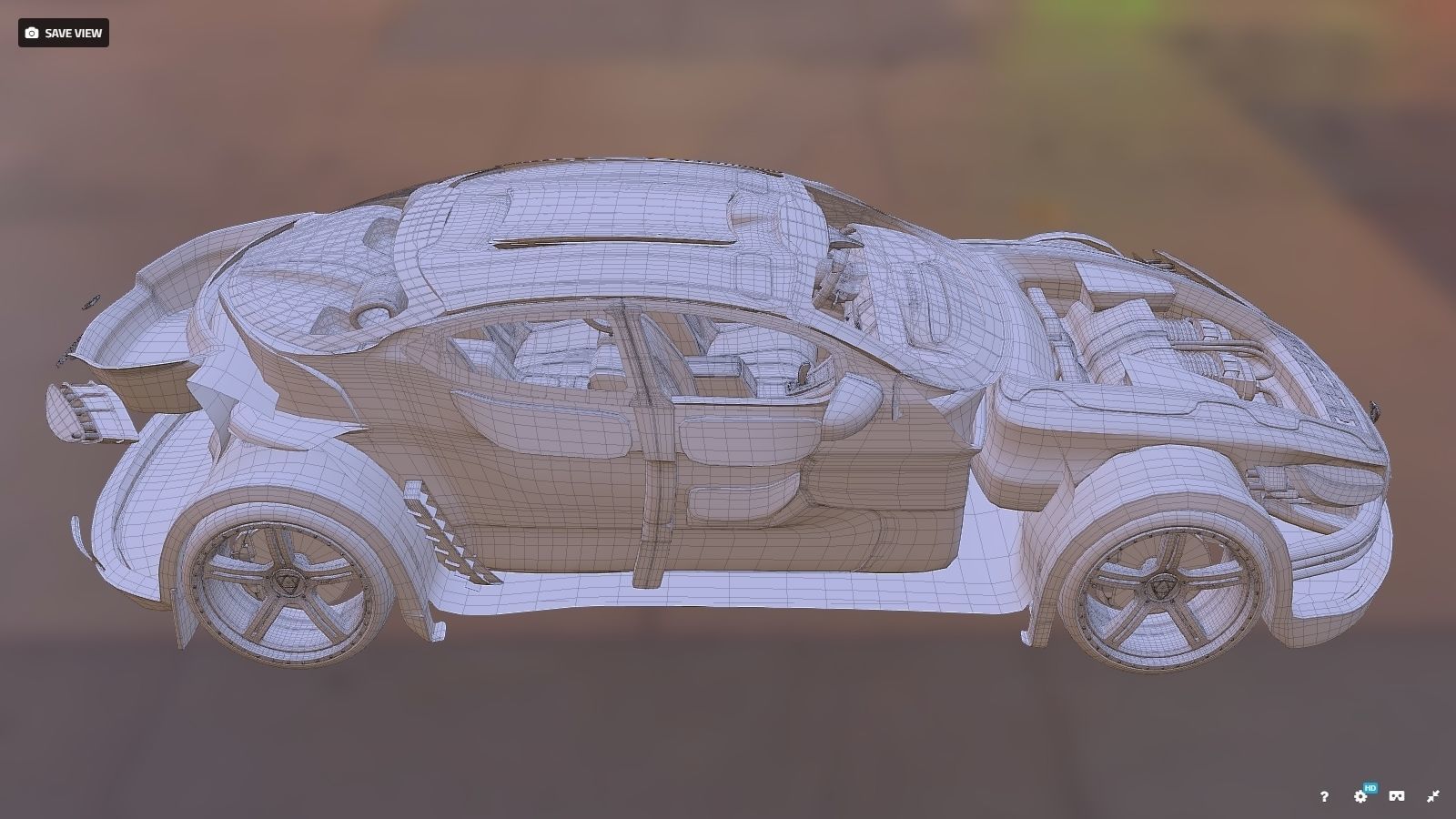 Affekta Shayleen Concept sport car with lots of TuningParts 3D model_31