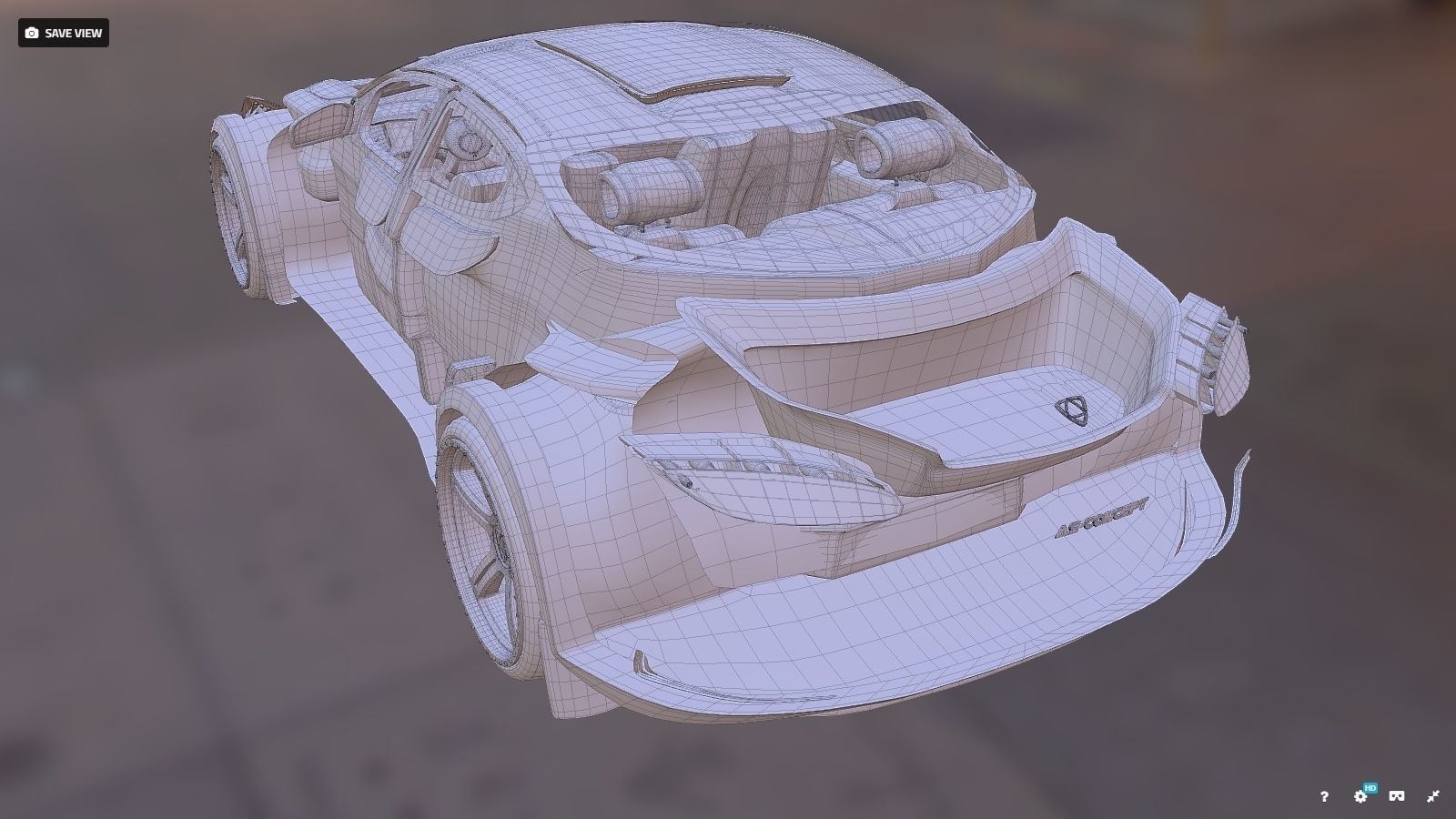 Affekta Shayleen Concept sport car with lots of TuningParts 3D model_30