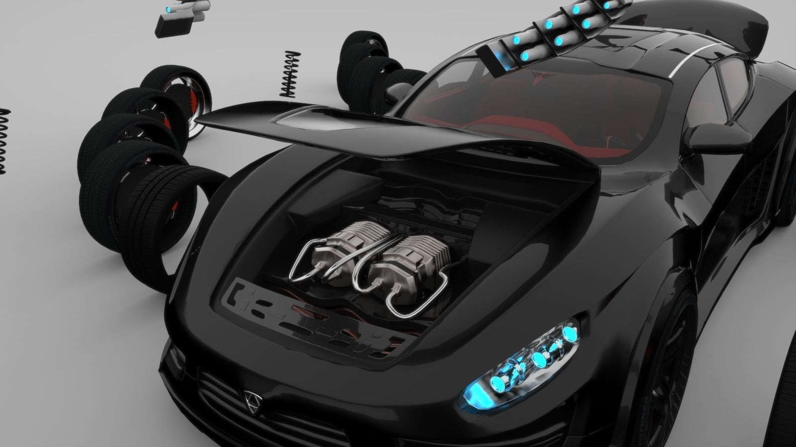 Affekta Shayleen Concept sport car with lots of TuningParts 3D model_2