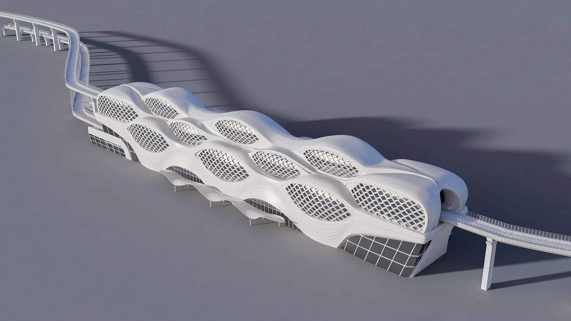 KAFD Metro Station Riyadh 3D model