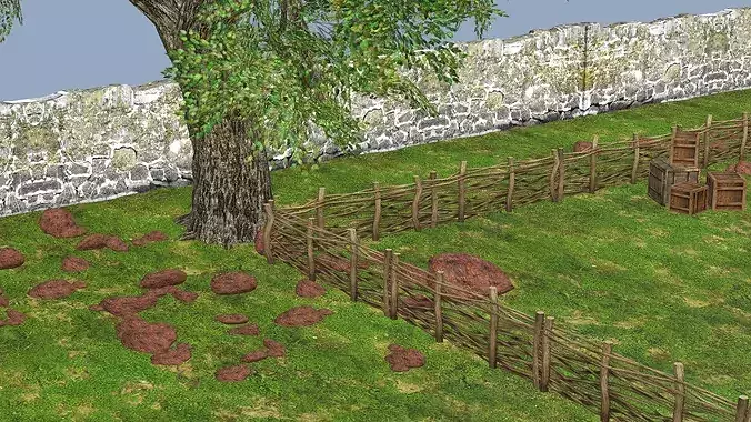 Modular Medieval Village - Blender Project 02 Low-poly 3D Model Low-poly 3D model 7