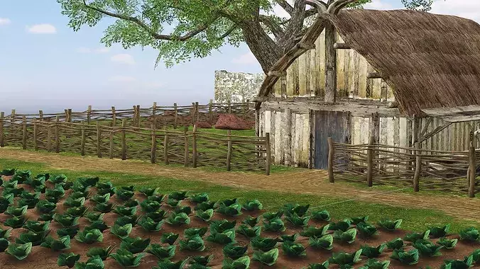 Modular Medieval Village - Blender Project 02 Low-poly 3D Model Low-poly 3D model 5