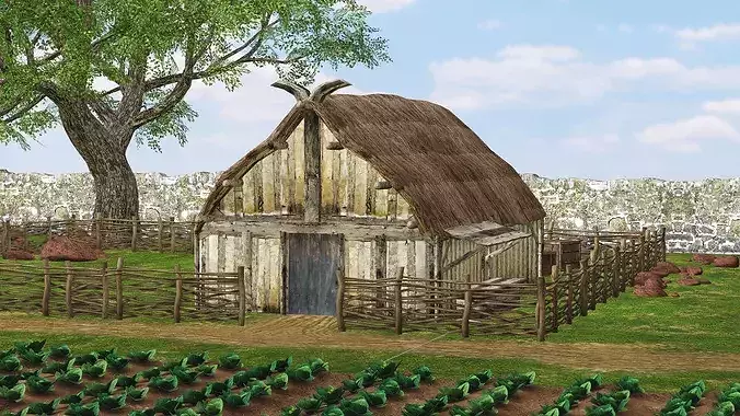 Modular Medieval Village - Blender Project 02 Low-poly 3D Model Low-poly 3D model 6