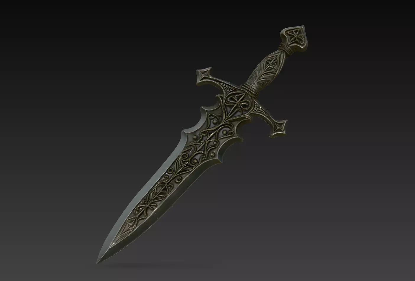 Eclipse Thorn Ritual Dagger STL 3D print model