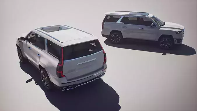 Luxury SUV - Game Ready Low-poly 3D model 3