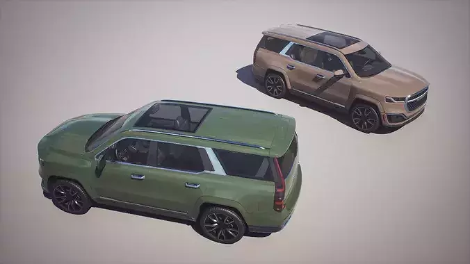 Luxury SUV - Game Ready Low-poly 3D model 4