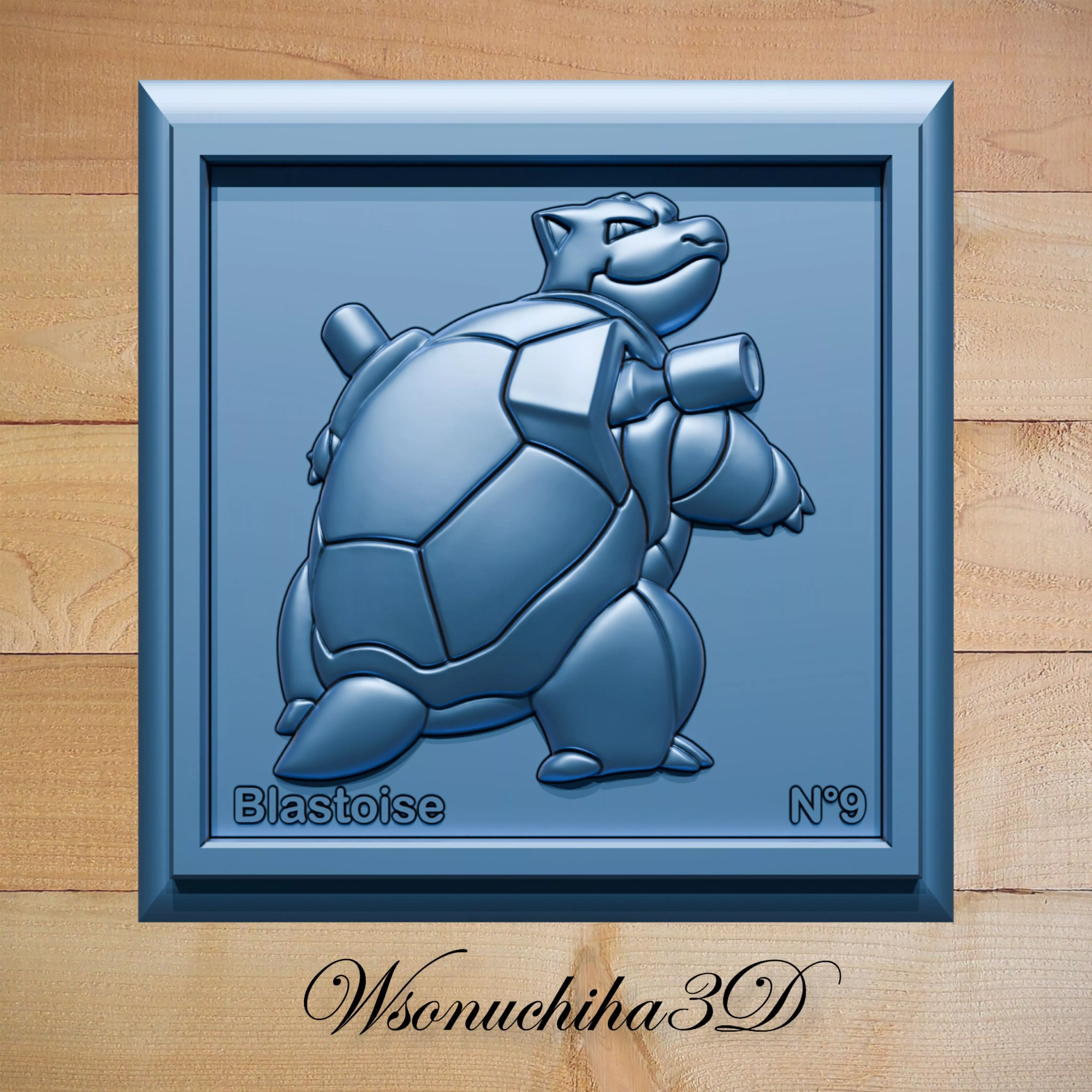 Blastoise - Pokemon - Relief Free 3D print model