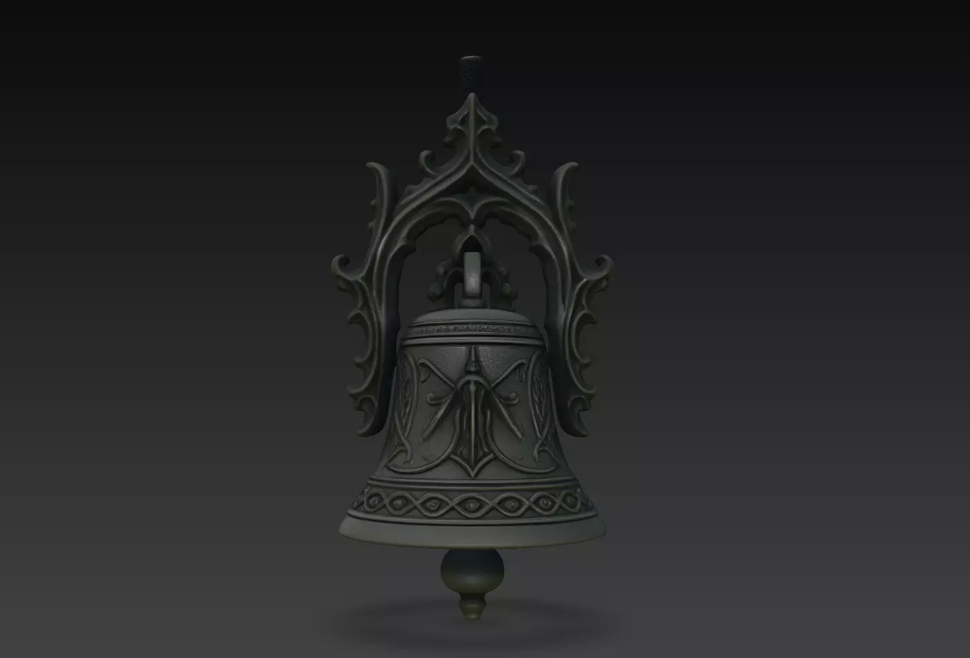 Gothic Cathedral Bell Relic STL 3D print model