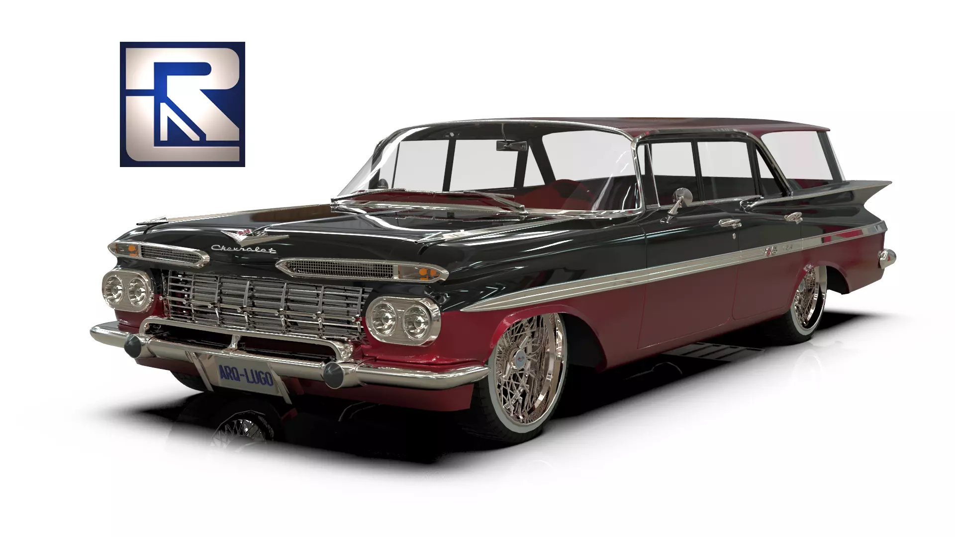 1959 Impala Wagon Custom West Coast Style 3D model