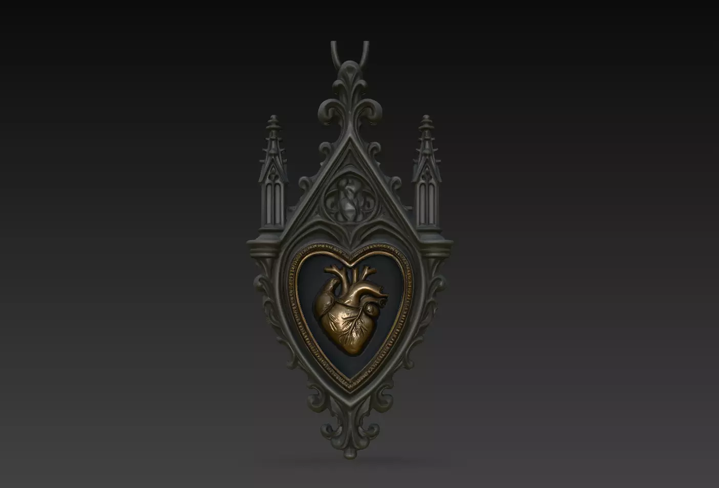 Cathedral Anatomical Heart Relic STL 3D print model