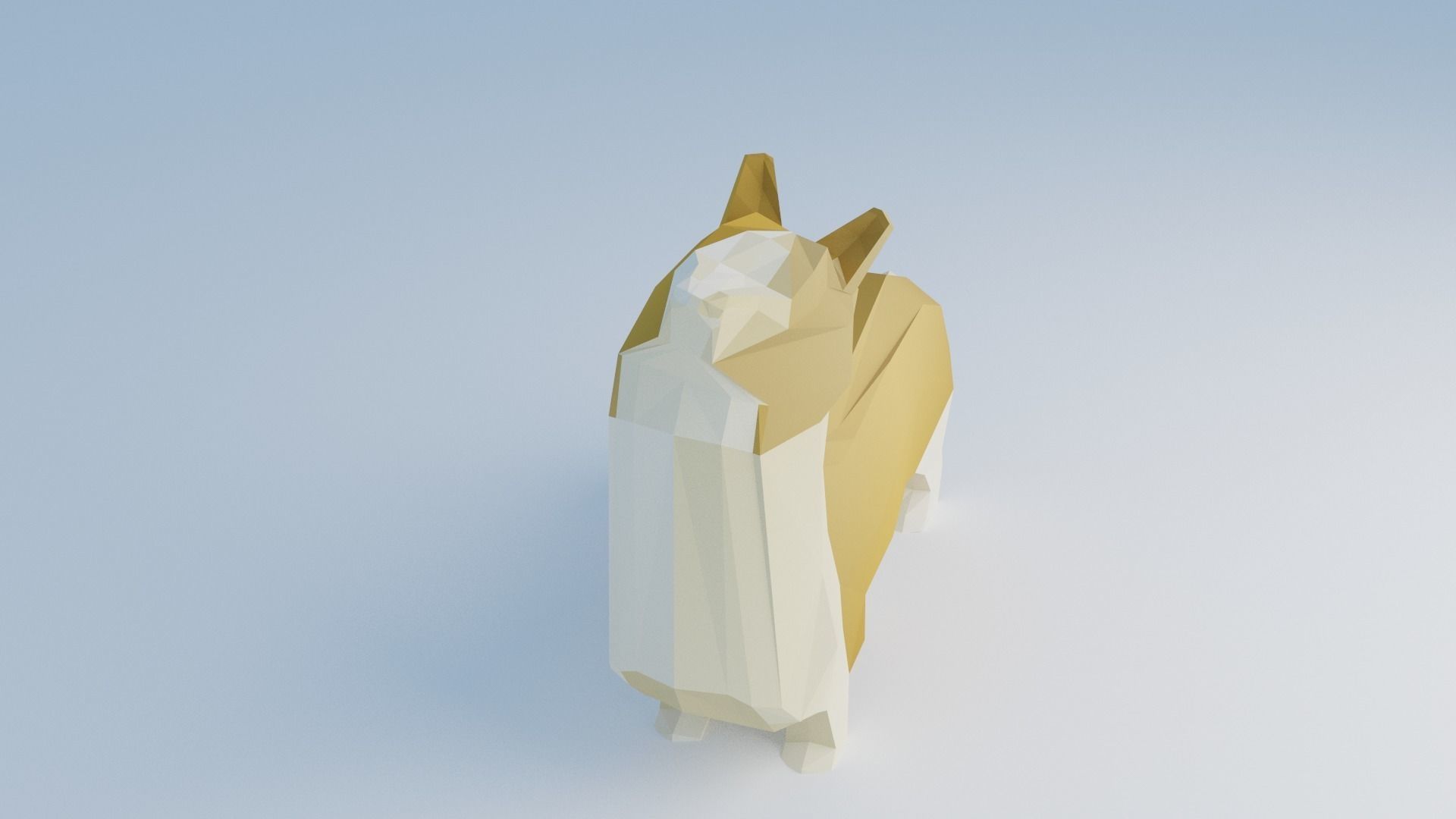 Pembroke Welsh Corgi Low-poly 3D model