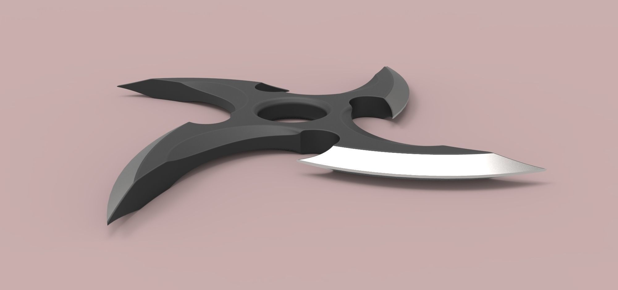 Shuriken sword 3D model_6
