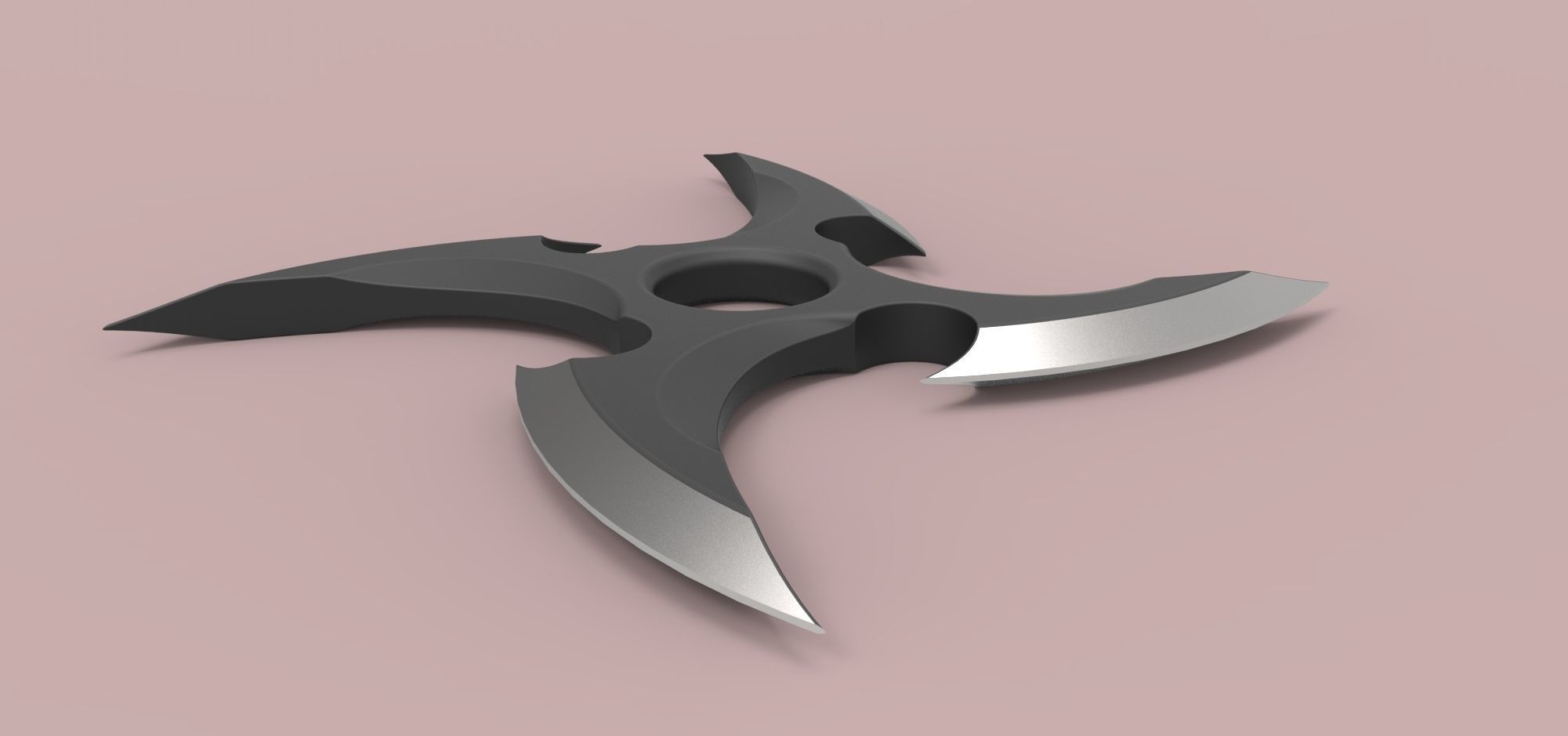 Shuriken sword 3D model_2