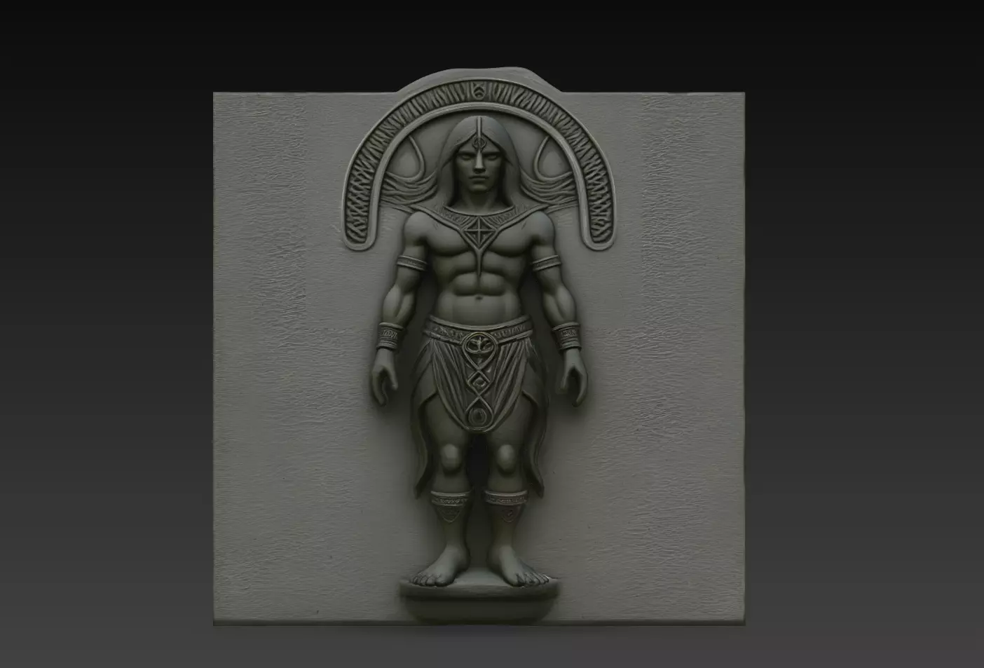 Ancient Celestial Guardian Relief STL Free 3D print model