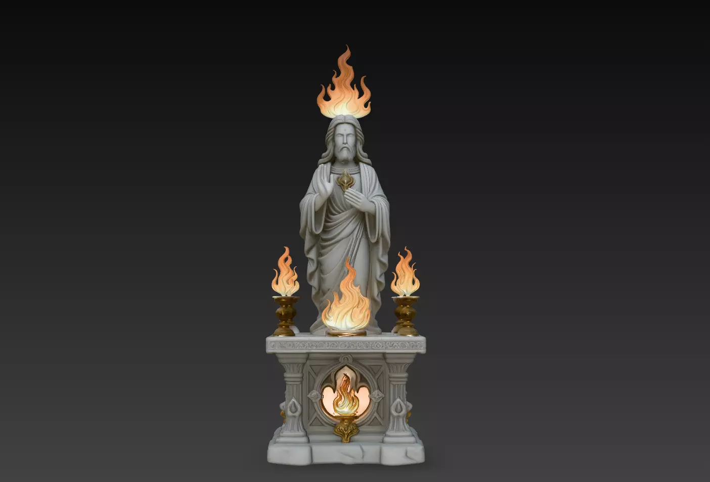 Eternal Flame Saint Shrine STL 3D print model