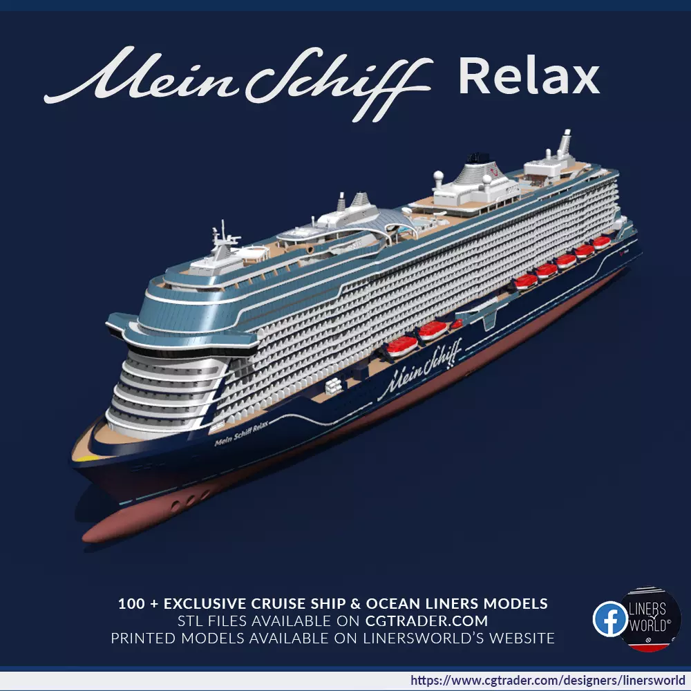 MEIN SCHIFF RELAX high detail cruise ship print ready model 3D print model