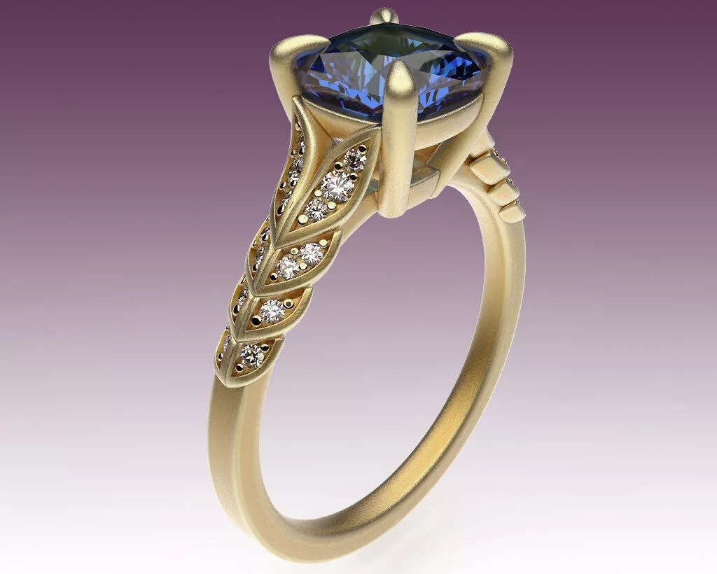 Ring Leaf Motif 3D print model