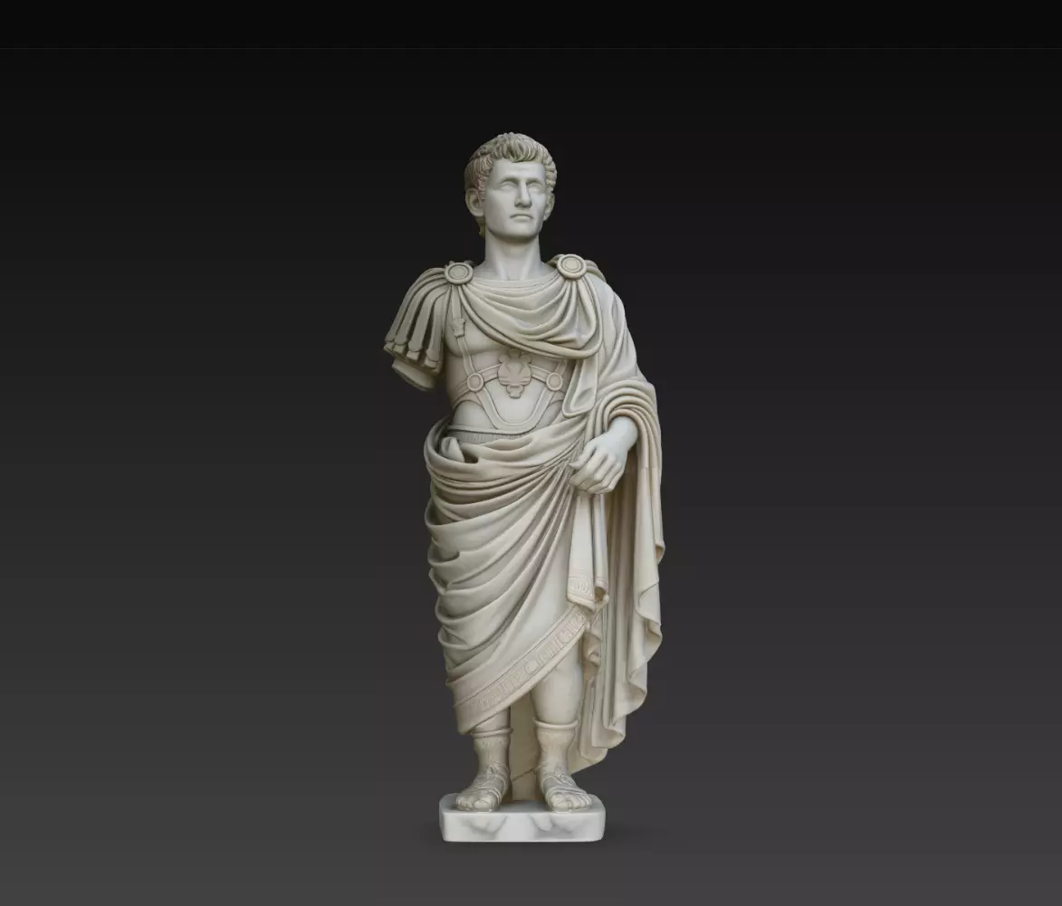 Roman Emperor Full Body Classical Statue STL Print Model 3D print model
