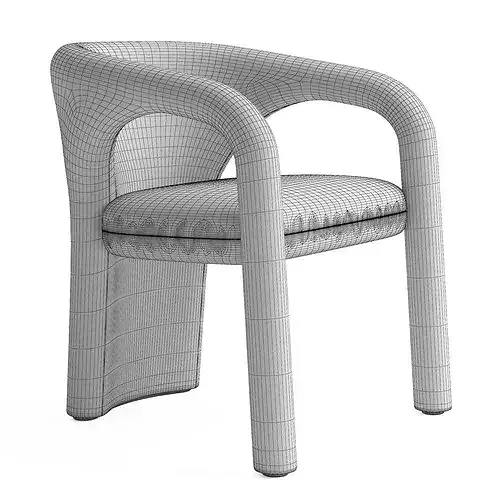 Baxter Aimee chair 3D model 7