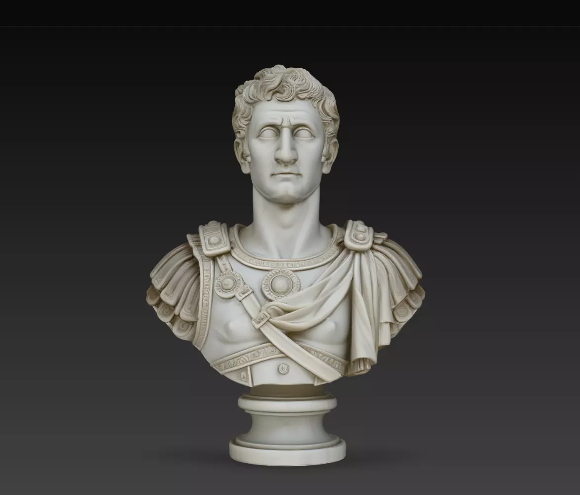 Roman Imperial Armor Classical Bust Statue STL Model 3D print model