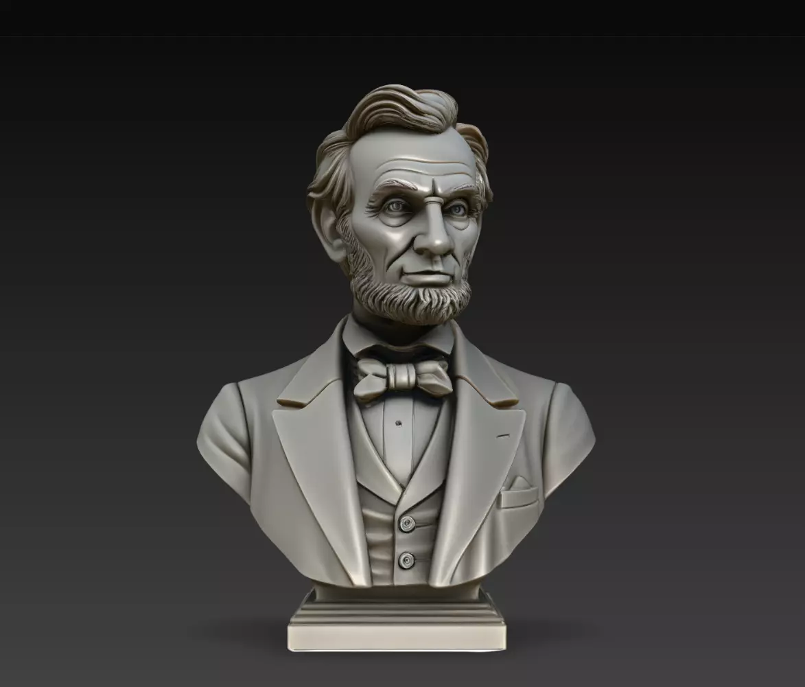 Bearded Historical Statesman Portrait Bust STL Model 3D print model