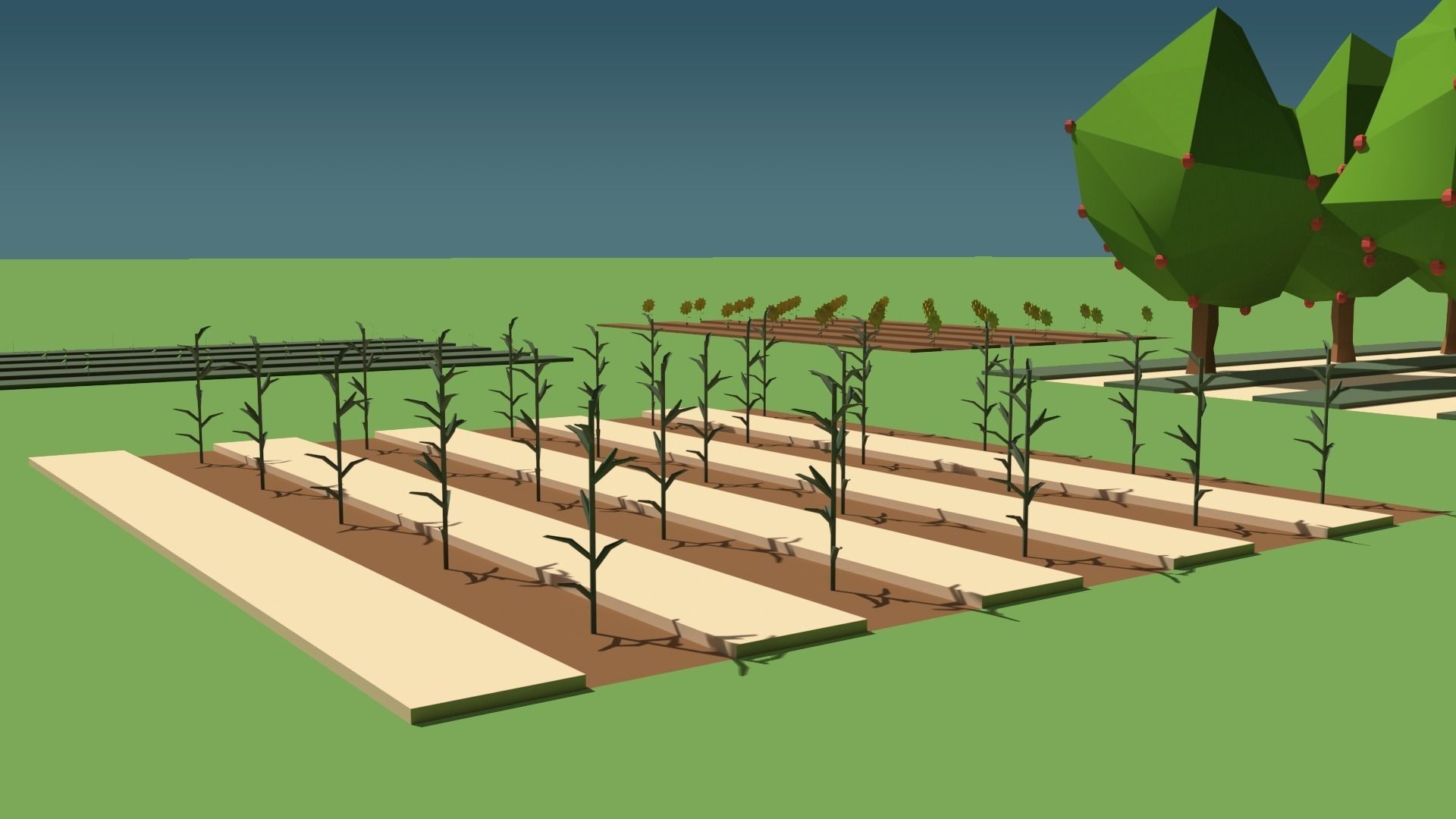 Simple Poly Farm Low-poly 3D model_10