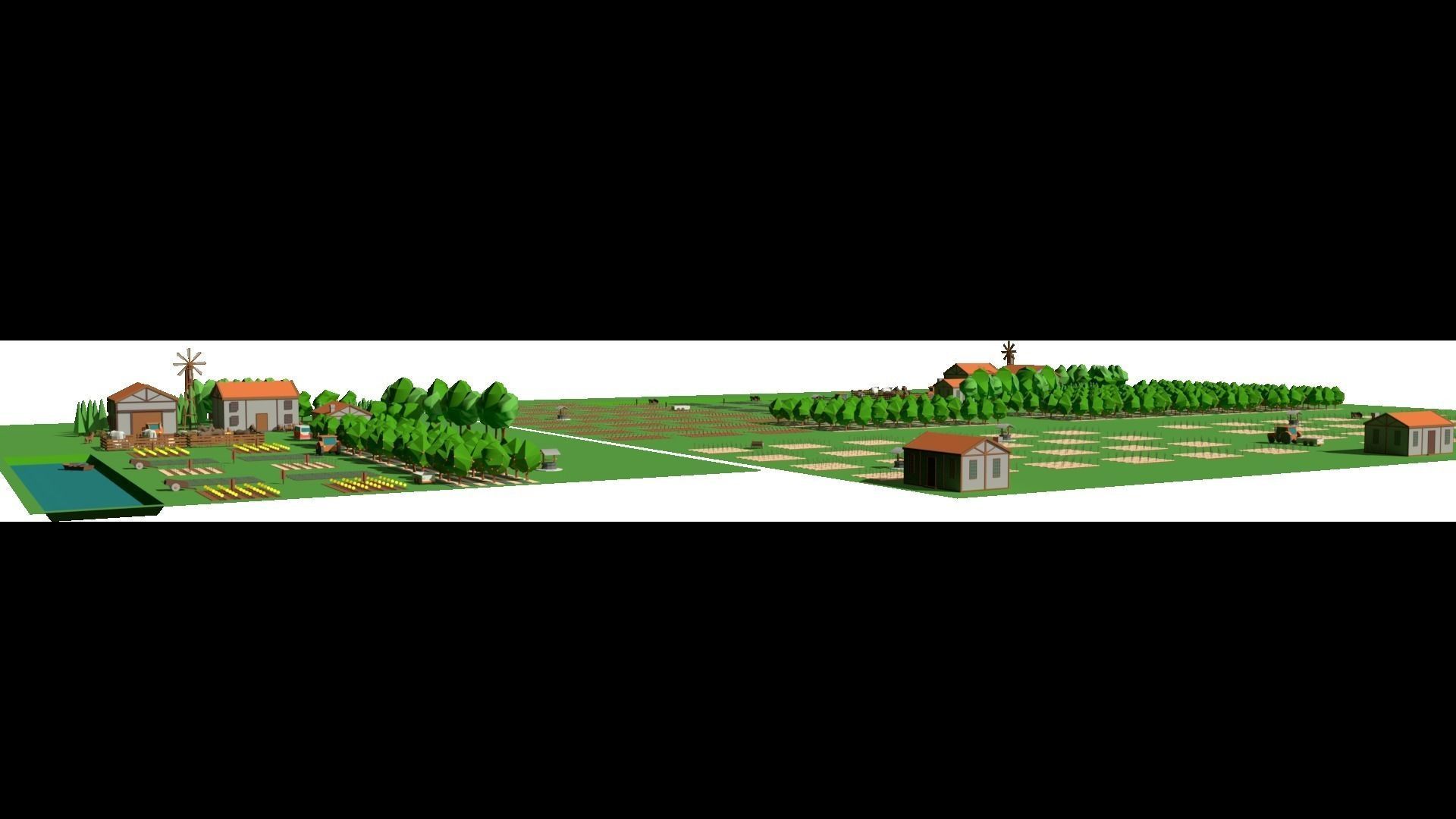 Simple Poly Farm Low-poly 3D model_5