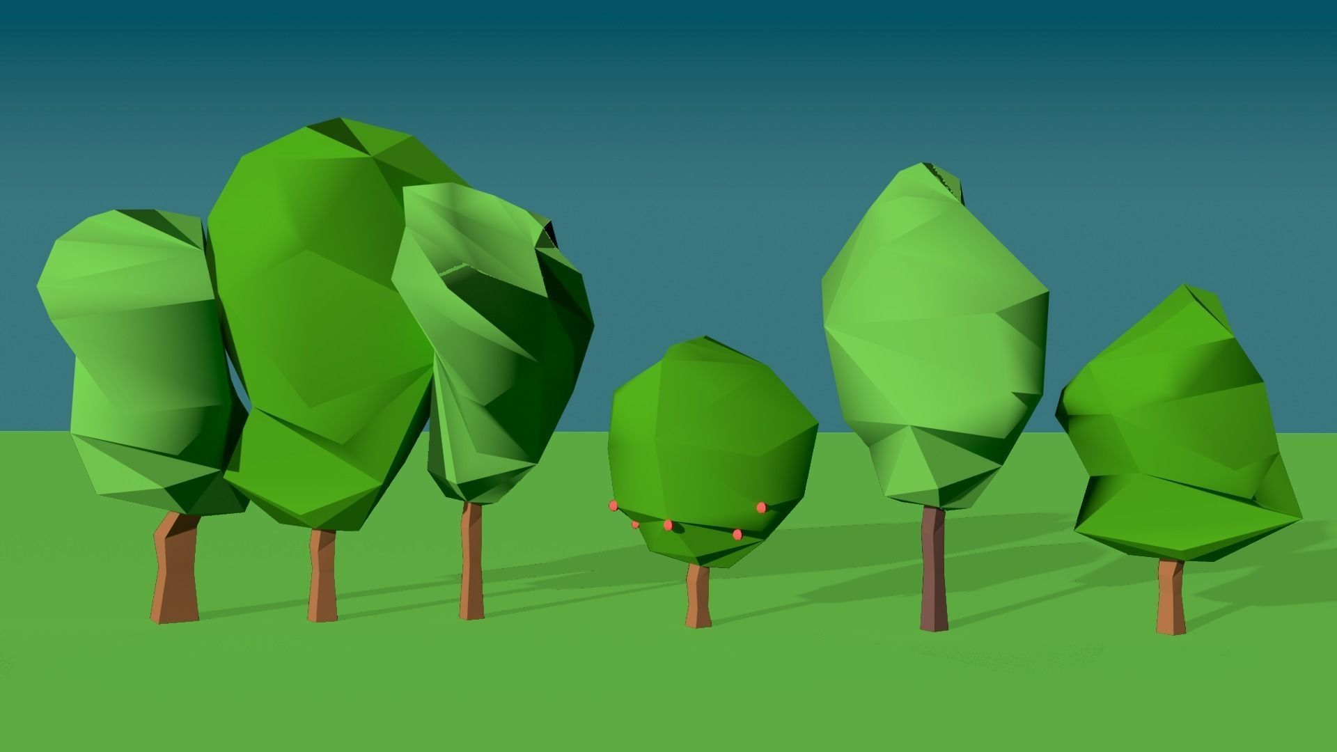 Simple Poly Farm Low-poly 3D model_18
