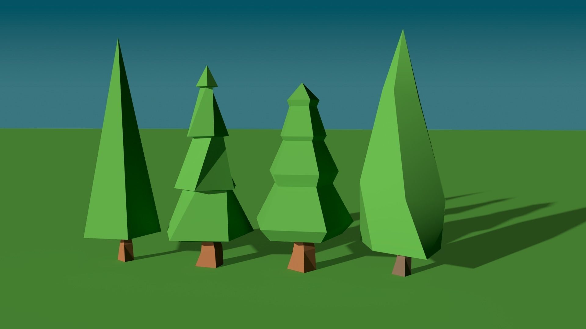Simple Poly Farm Low-poly 3D model_17
