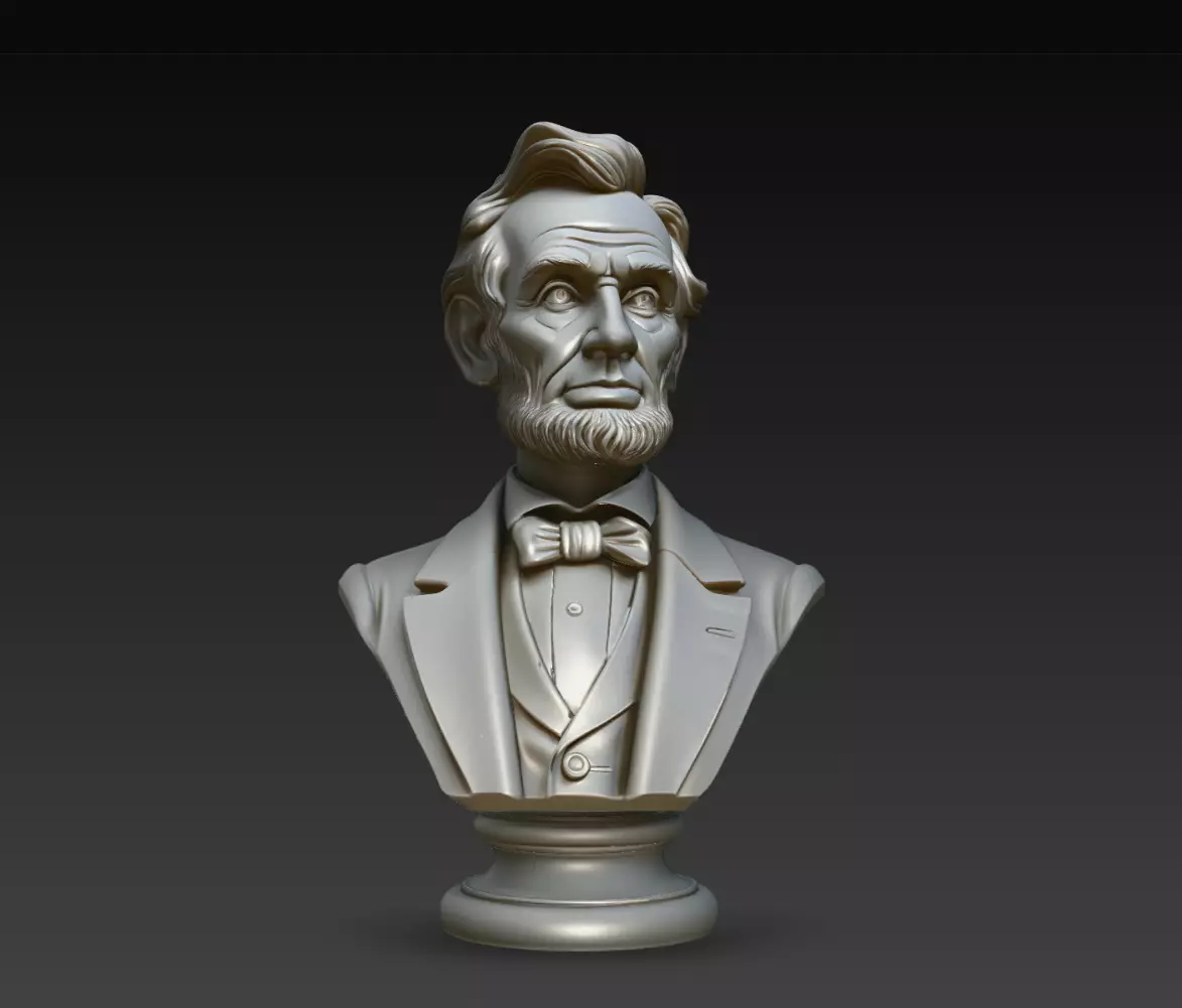 Bearded Statesman Marble Portrait Bust Statue STL Model 3D print model