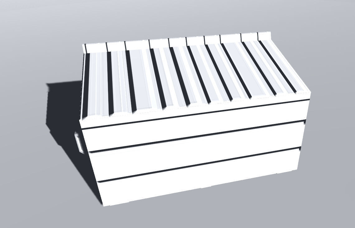 Trash Container  Low-poly 3D model_3