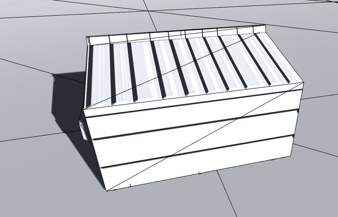 Trash Container  Low-poly 3D model_6