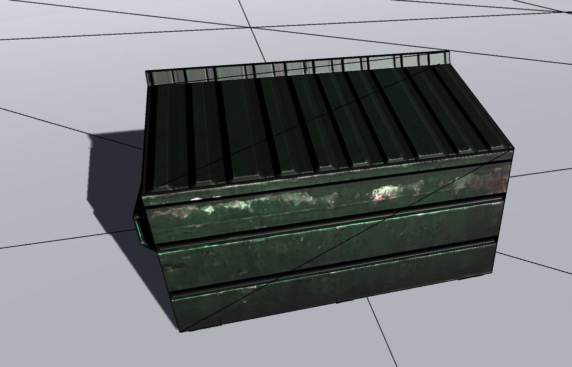 Trash Container  Low-poly 3D model_5