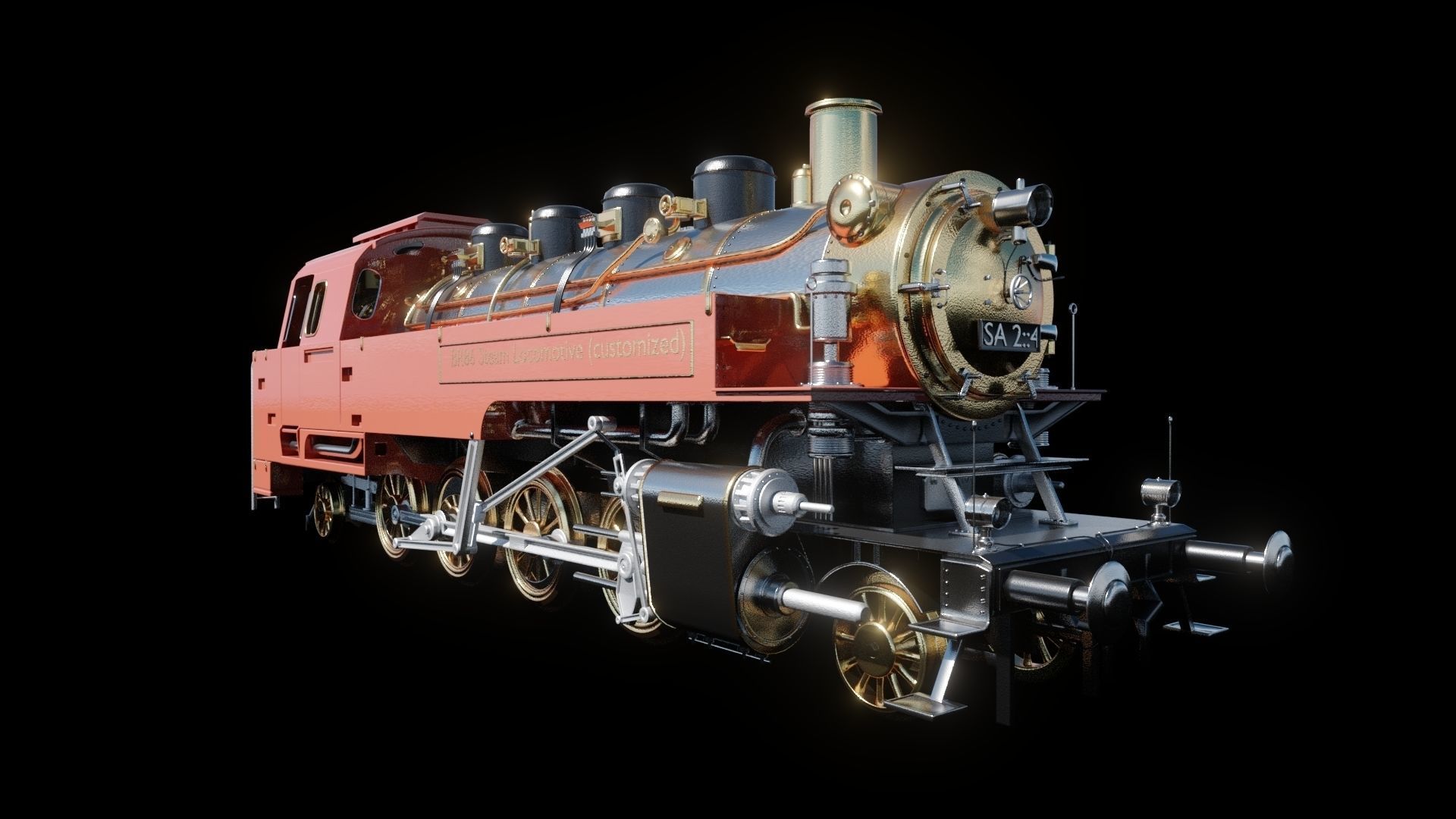 BR86 Steam Locomotive with Function-Driven Animation 3D model_1