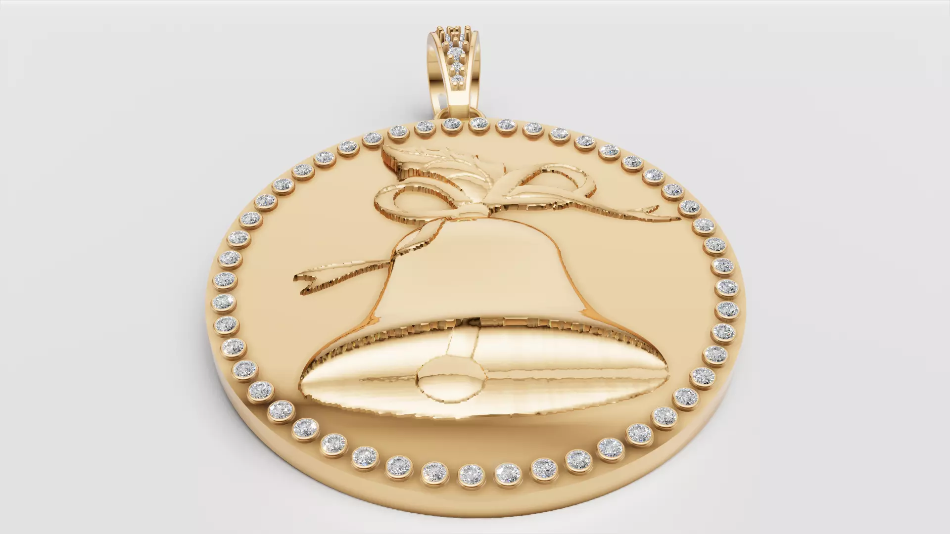 Luxury Christmas Bell Pendant 3D print model