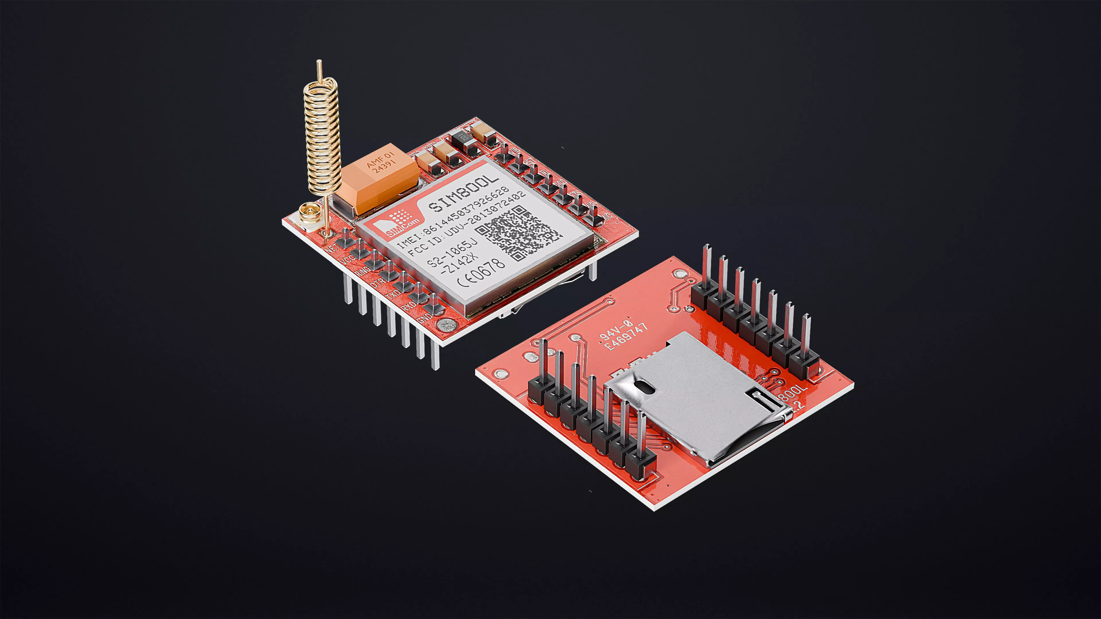 SIM800L GSM GPRS Module Arduino Compatible 3D model