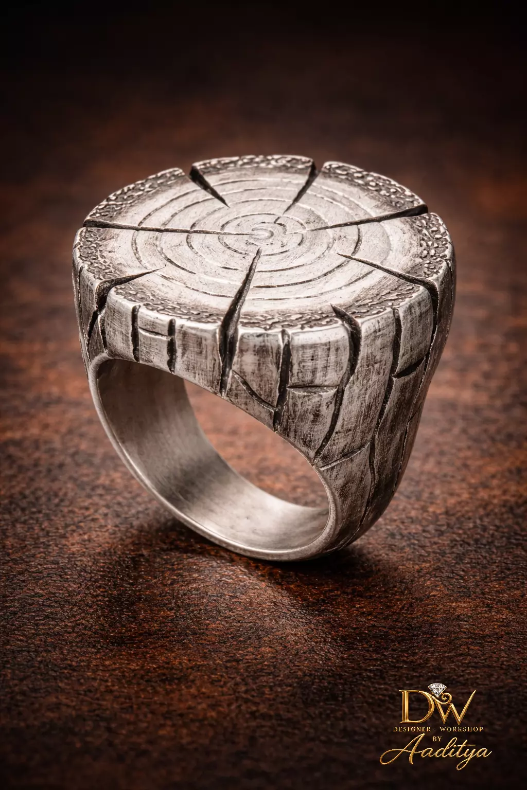 Cracked Wood Ring 3D print model