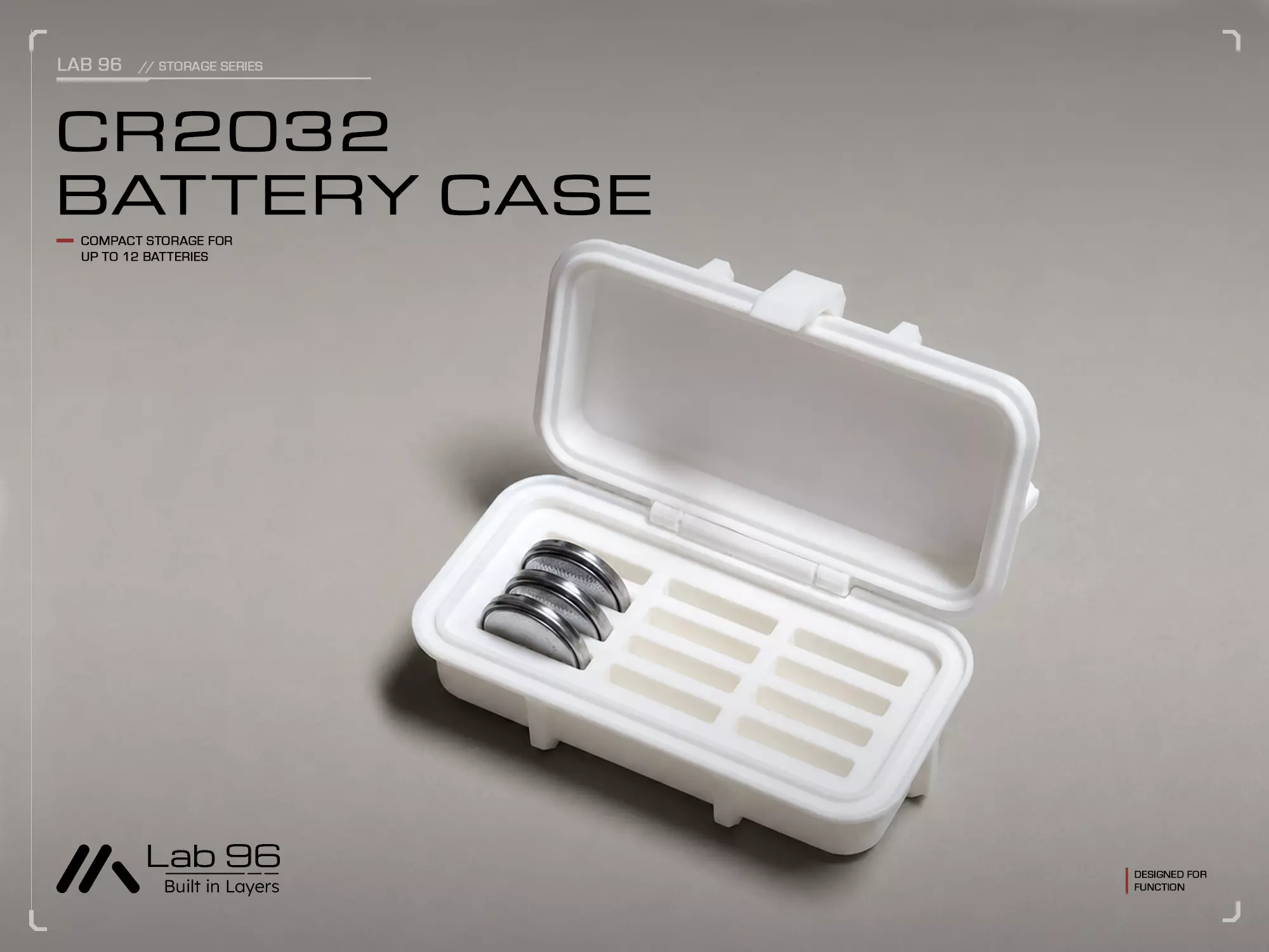CR2032 Battery Case Free 3D print model