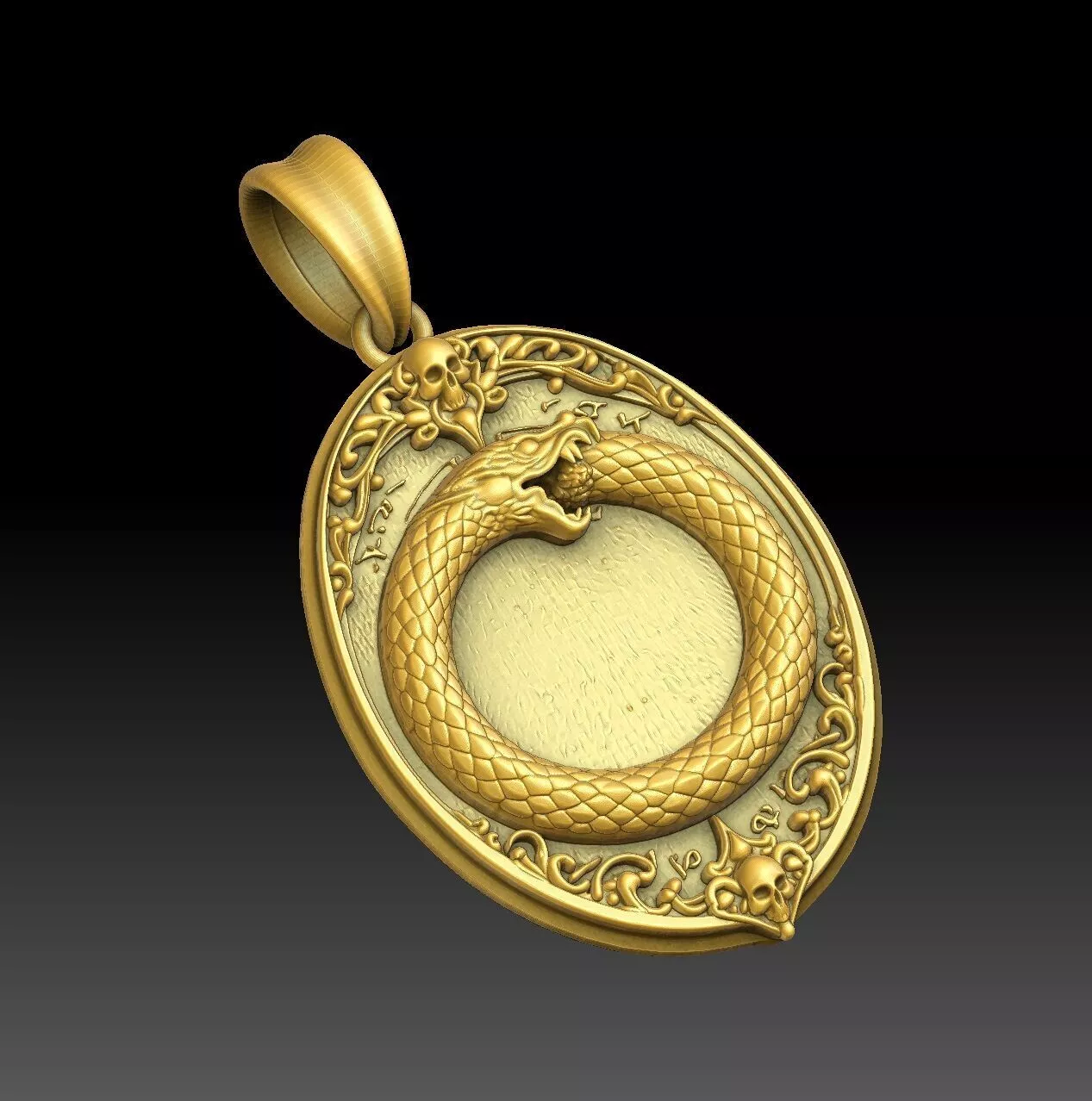 The Forbidden Cycle - one inch pendant 3D print model