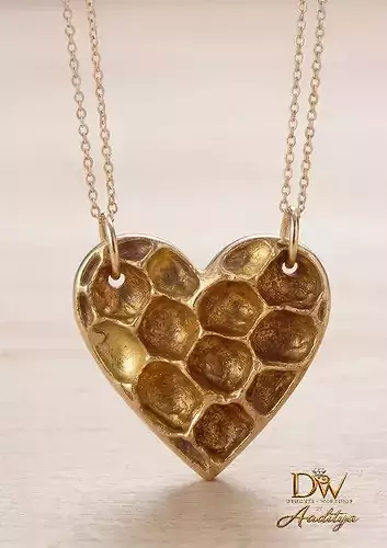 Honeycomb Heart pendant