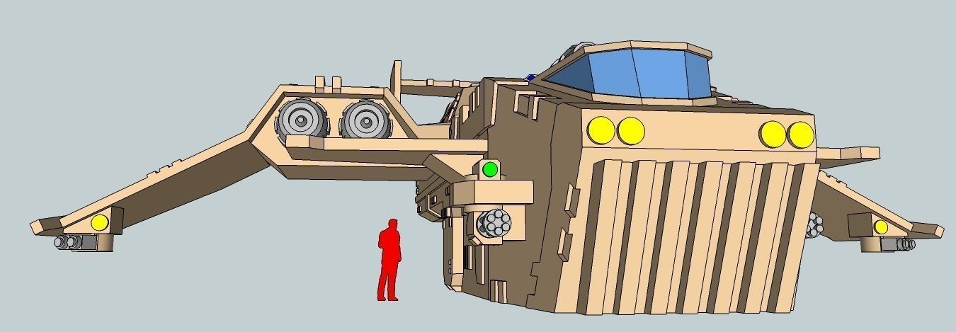 6mm and 8mm ThunderSquak Dropship 3D print model_4