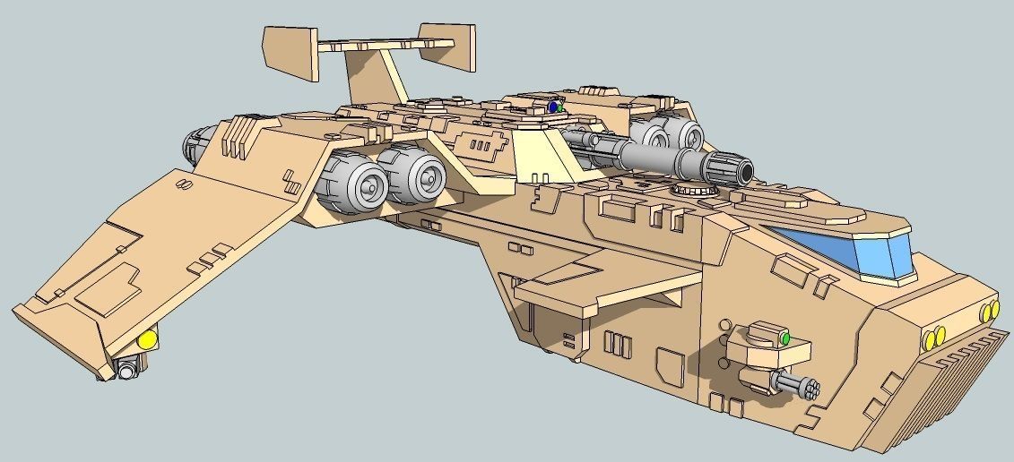 6mm and 8mm ThunderSquak Dropship 3D print model_3