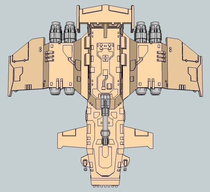 6mm and 8mm ThunderSquak Dropship 3D print model_1