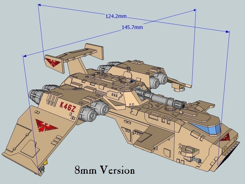 6mm and 8mm ThunderSquak Dropship 3D print model_8