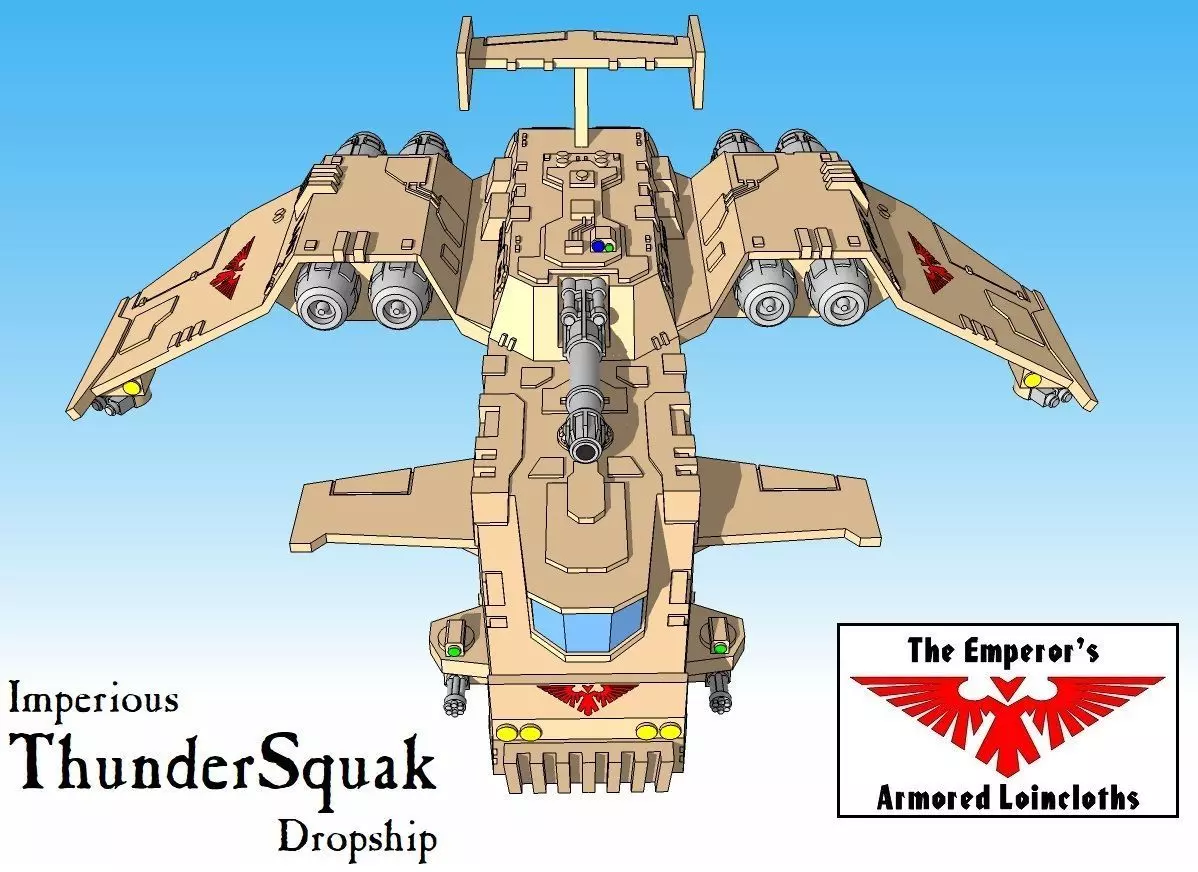 6mm and 8mm ThunderSquak Dropship 3D print model_0