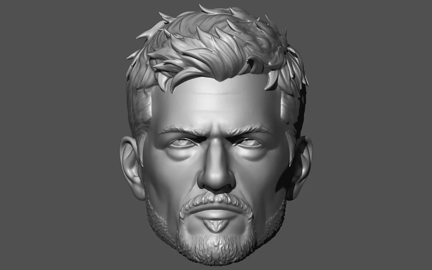 Aged Tired Man Custom Head 3D print model