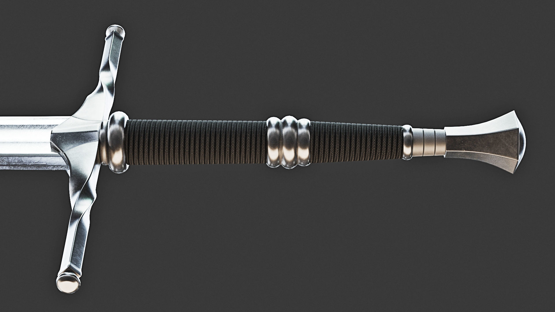 Whitcher Sword Low-poly 3D model_3