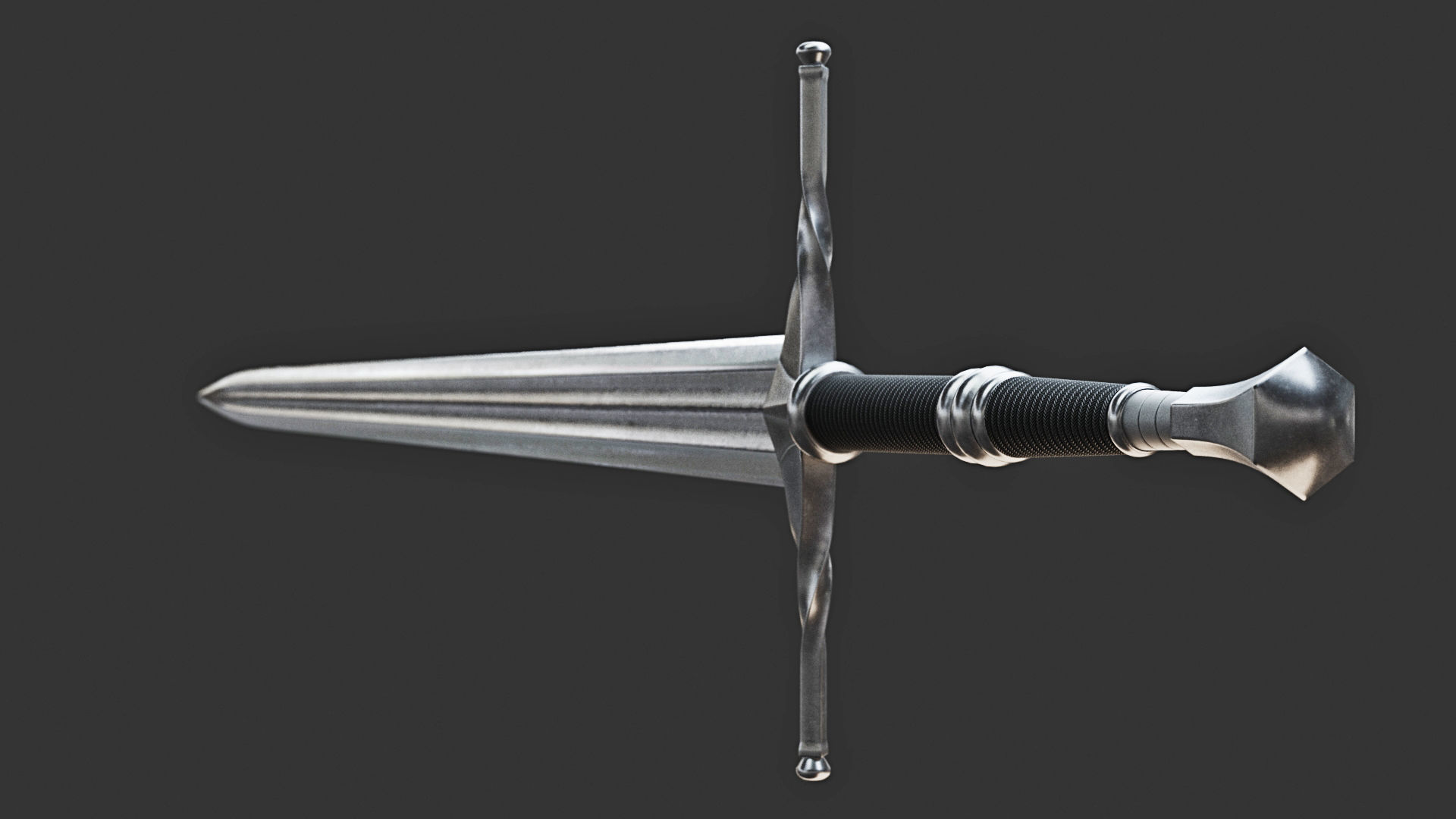 Whitcher Sword Low-poly 3D model_1